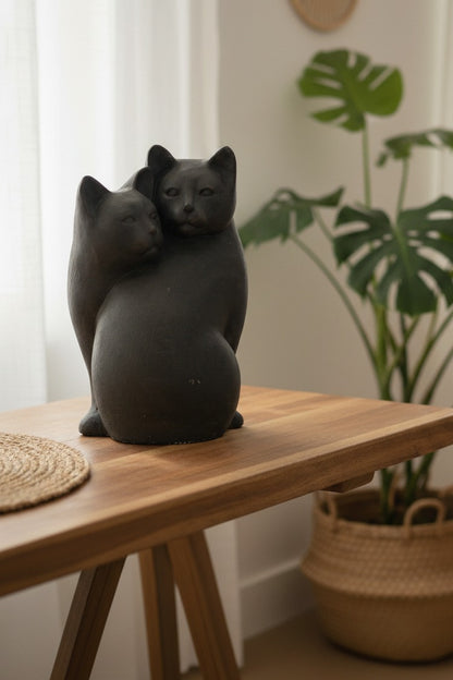 Hugging Cats in Love