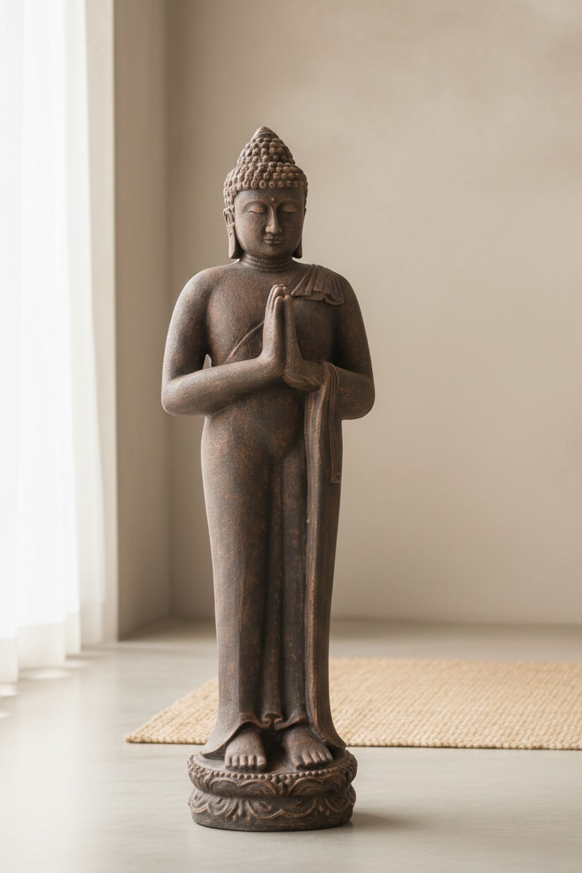 Standing Buddha - Antique Bronze