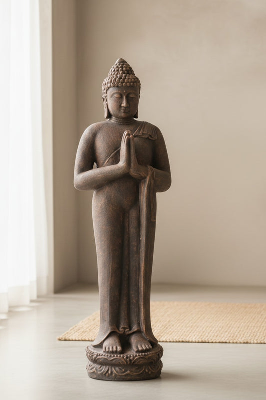 Standing Buddha - Antique Bronze