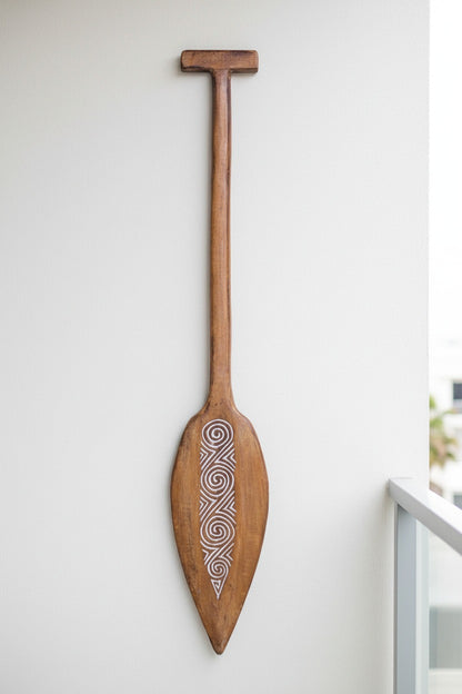 Timor Tribal Handcarved Wooden Oar - Style 7
