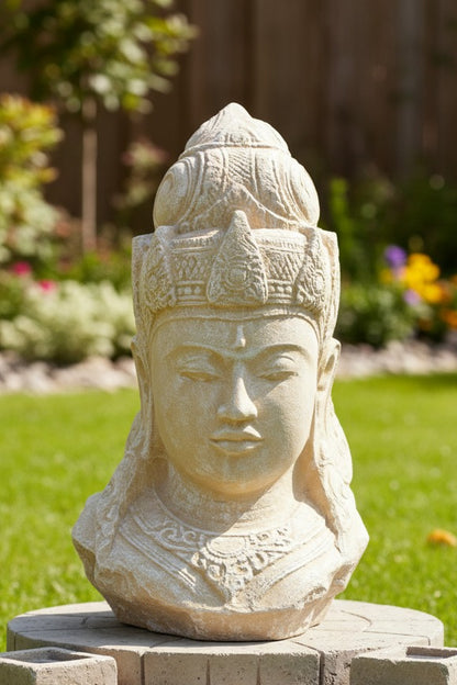 Lord Shiva Head White Antique