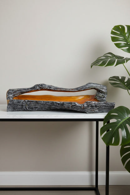 Teak Root Wooden Bowl with Handle - Style 04