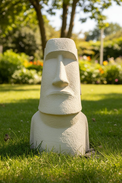 Moai Easter Island Head Medium - Antique off White