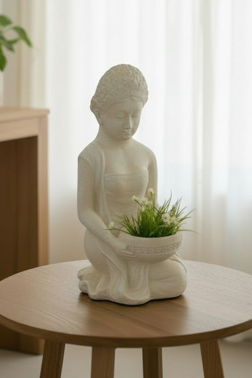 Young Indonesian Lady With Planter Bowl