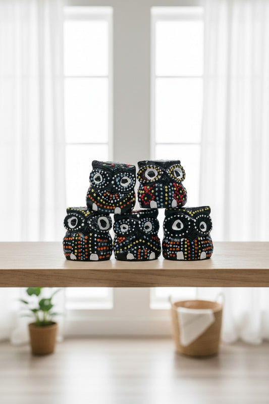 Twilight Twirl Owl décor (Set of 5)