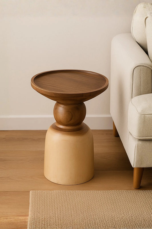 Wooden hand carved tea table - style 08