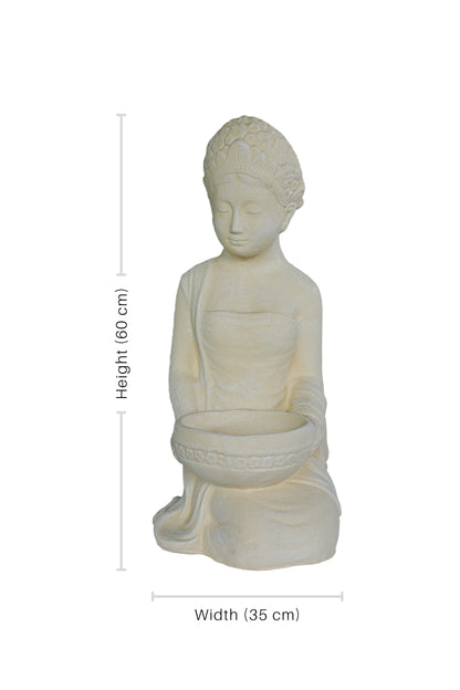 Young Indonesian Lady With Planter Bowl
