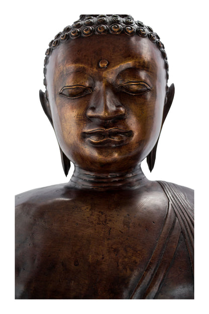 Antique Bronze Hand Carved Buddha