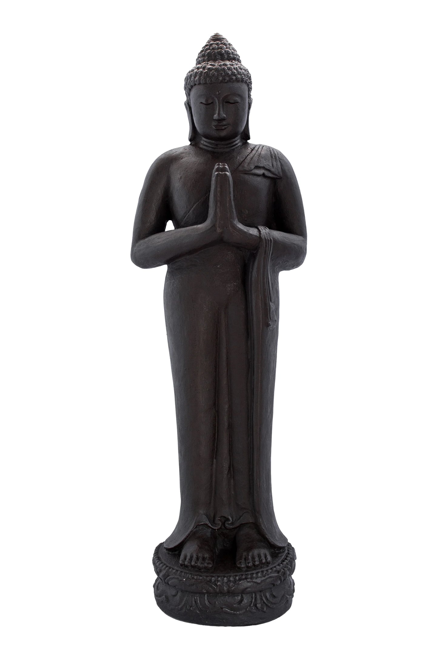 Standing Buddha Black Antique