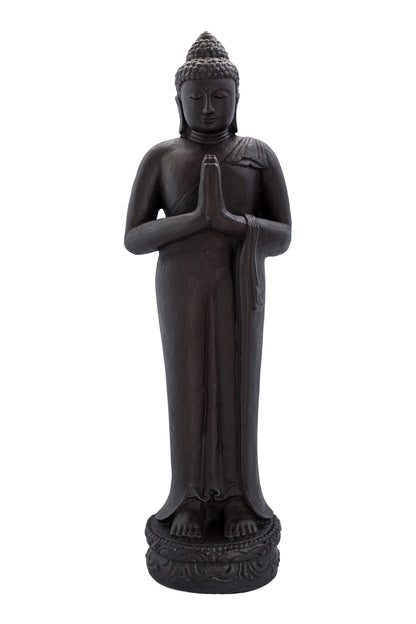 Standing Buddha Black Antique
