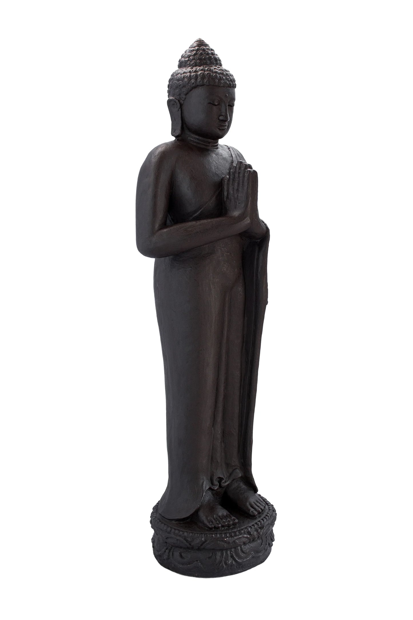 Standing Buddha Black Antique