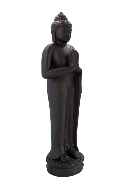 Standing Buddha Black Antique