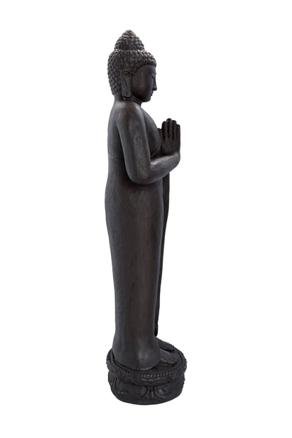 Standing Buddha Black Antique