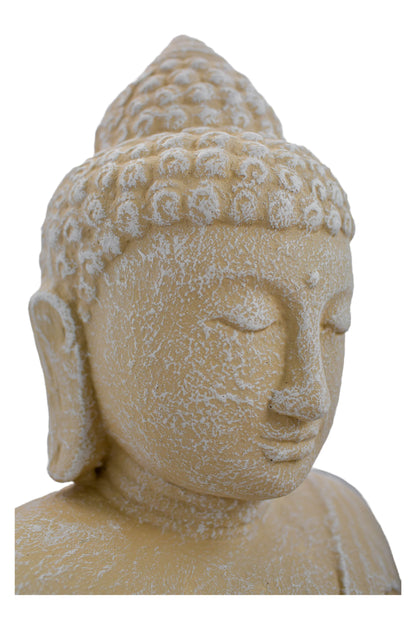 Standing Buddha White Antique