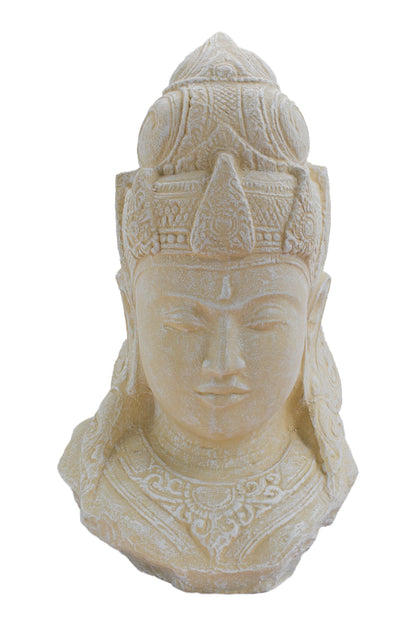 Lord Shiva Head White Antique
