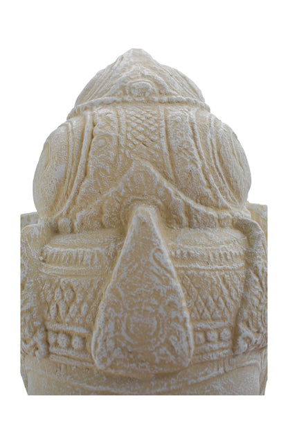 Lord Shiva Head White Antique