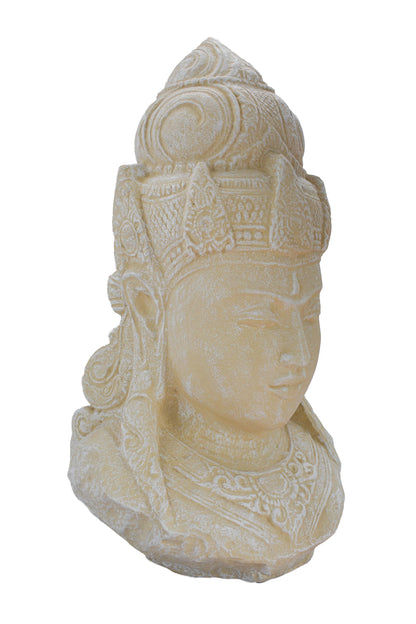 Lord Shiva Head White Antique