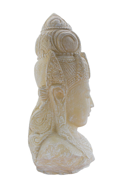 Lord Shiva Head White Antique