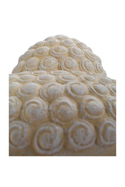 Buddha Head Statue - White Antique- Style 03