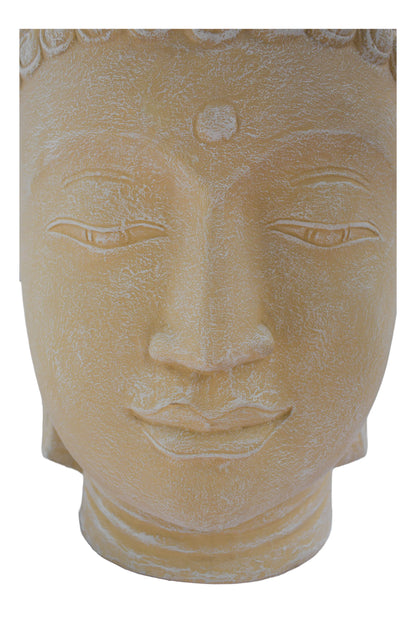 Buddha Head Statue - White Antique- Style 03