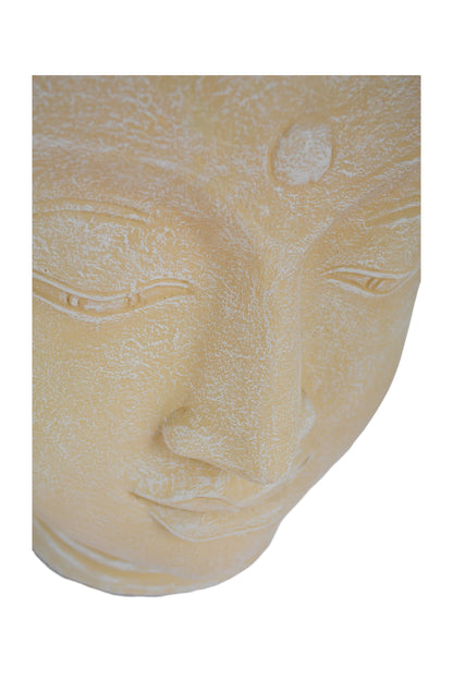 Buddha Head Statue - White Antique- Style 03