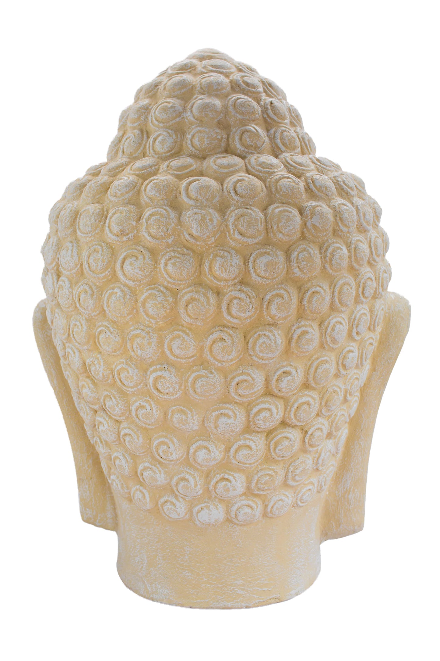 Buddha Head Statue - White Antique- Style 03