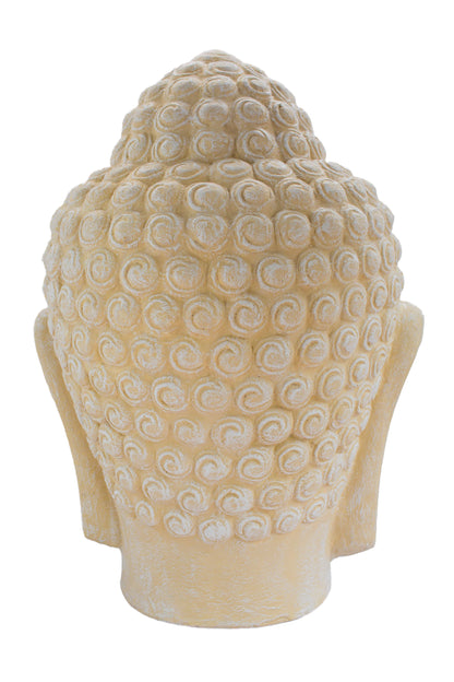 Buddha Head Statue - White Antique- Style 03