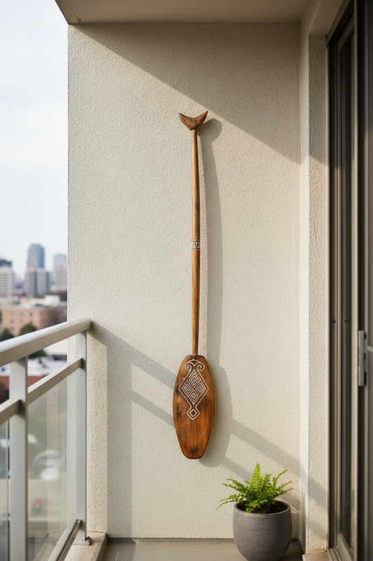 Timor Tribal Handcarved Wooden Oar - Style 3