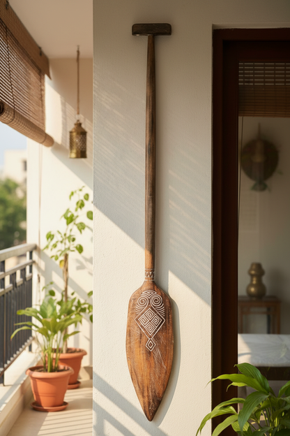 Timor Tribal Handcarved Wooden Oar - Style 6