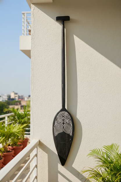 Timor Tribal Handcarved Wooden Oar - Style 10