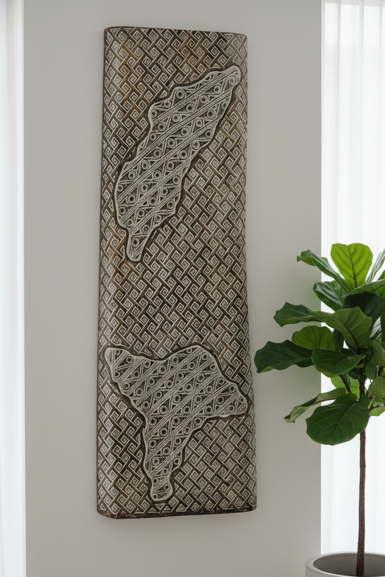 Timor Tribal Handcarved Panel - Style 4 (Spl Indonesian Islands Carving)