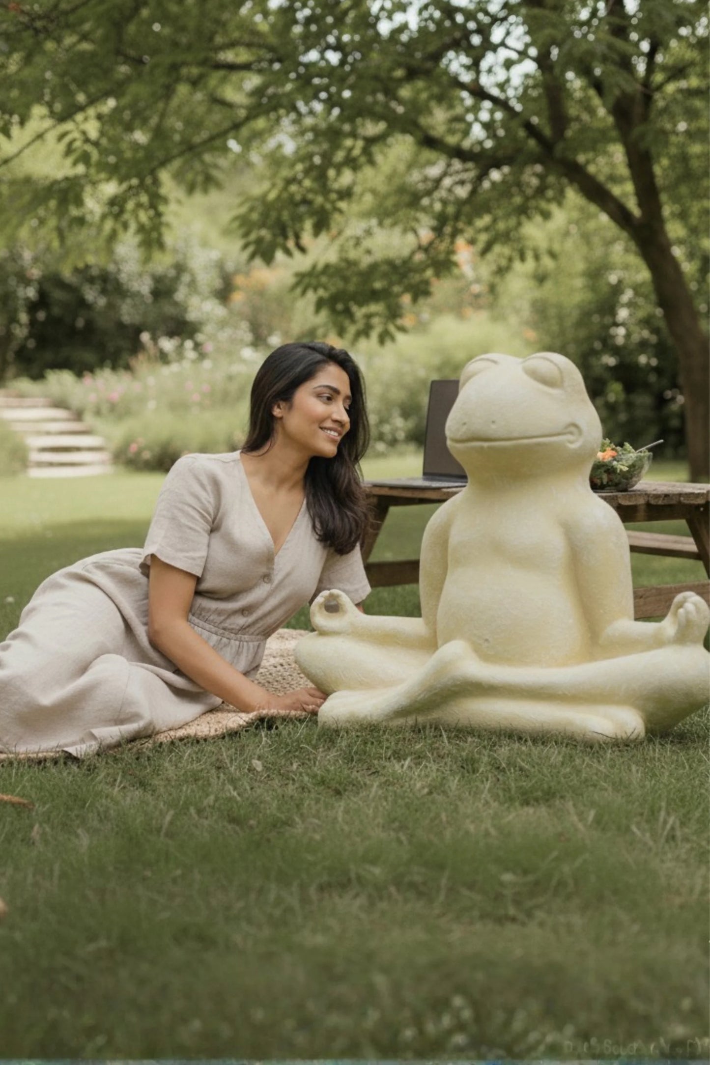 Meditating Frog - Large - Style 01