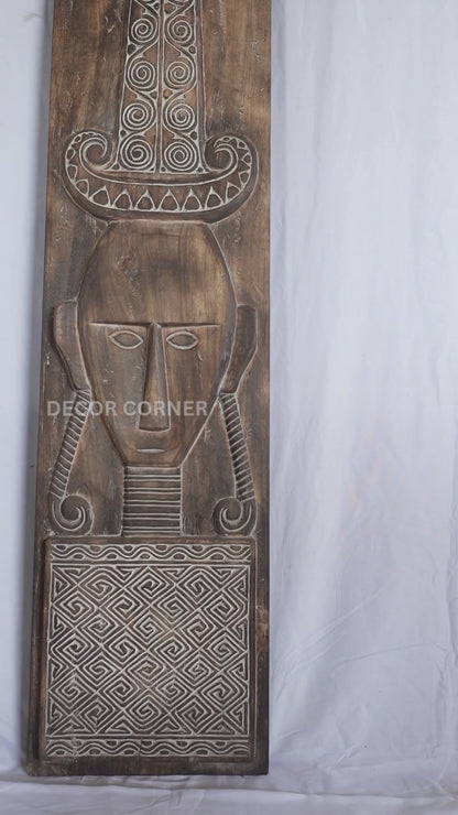Tribal Madurese Carved King Panel - Style 06