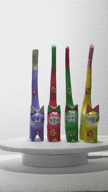 Vibrant Feline Family (Set of 4)