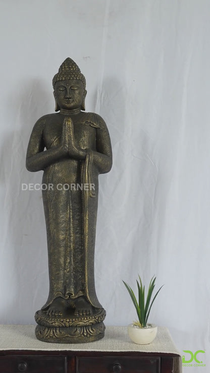 Standing Buddha - Antique Gold