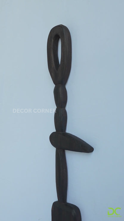 Calm Amid Chaos - Contemporary Handcarved Totem Art - Style 1