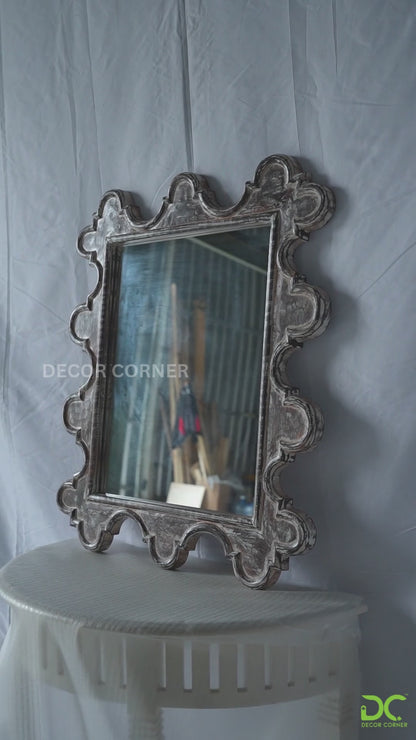Colonial Style Square Hand Carved Mirror Frame - Style 10
