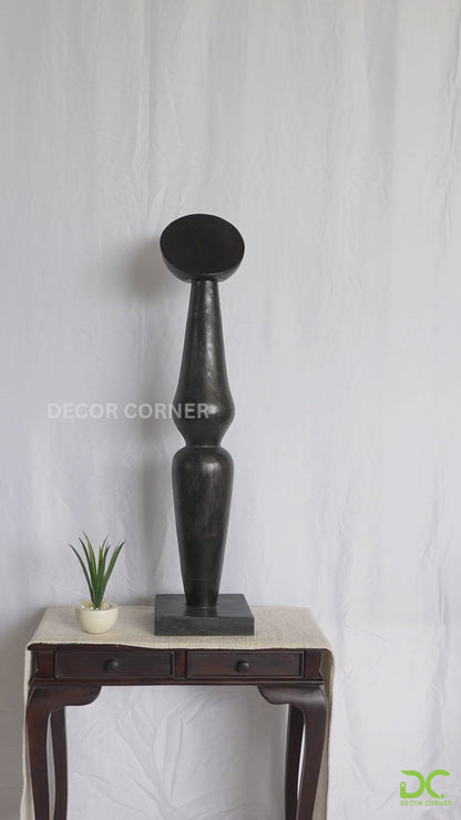 Small Curvy Totem Burnt Black – Style 01