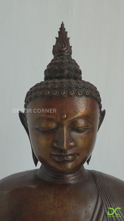 Antique Bronze Hand Carved Buddha