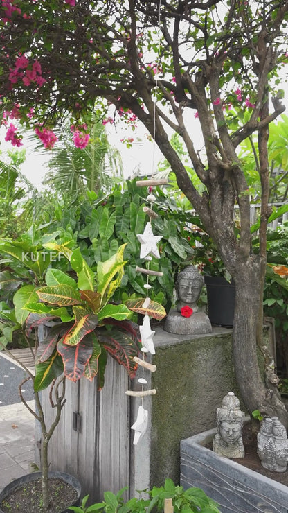 Nature's Serenity Hanging Stars Décor Antique White