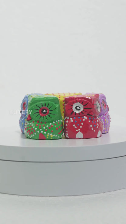 Colorful Cuddles Owl Décor (Set of 5)