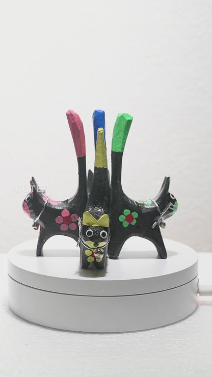 Paw-sitive vibes cat family (Set of 4)