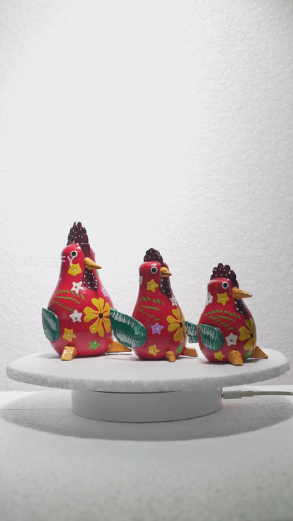 Cock a Doodle Trio - Red (set)