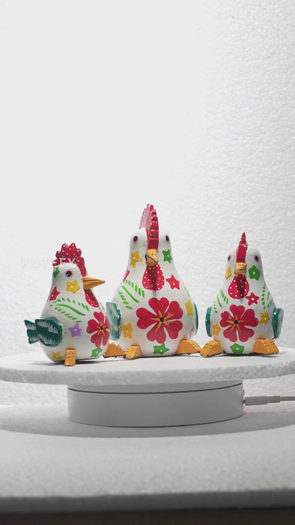 Cock a doodle trio - White (set)