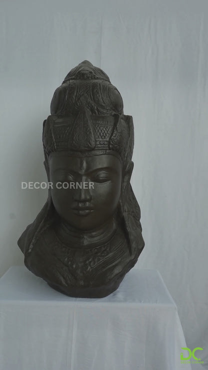 Lord Shiva Head Black Antique