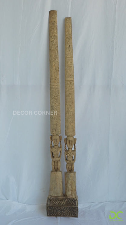 Timor Village Head Couple Statue